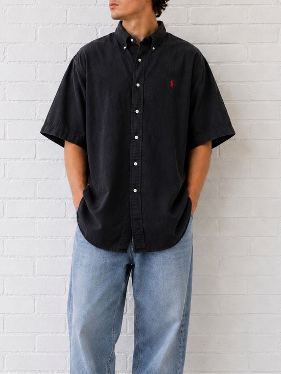 Ralph Lauren Other - Vintage Ralph Lauren Blake Shirt L Black Cotton Twill Oversized 90s Preppy Polo